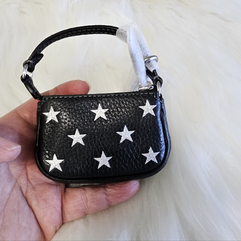 Coach Black Mini Bag with Silver Stars - Picture 4 of 5